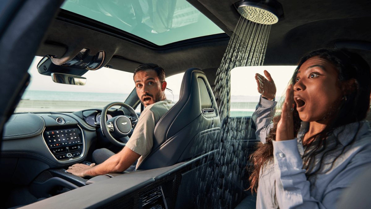 My £200k Aston Martin DBX707 comes with a built-in shower I didn't ask for